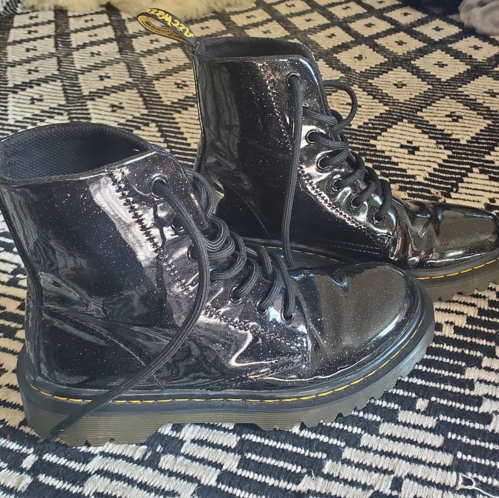 Doc Martens Black glitter boots